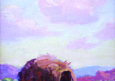 Marjorie Thomas, 1885 – 1978 Hogan in Desert Landscape, c. 1925 Oil on canvas board