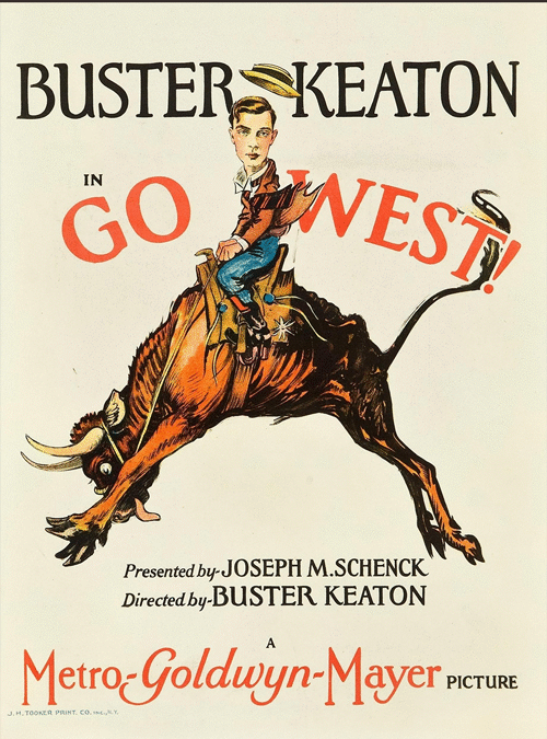 Go West (1925) Silent Film with Live Piano